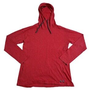 Under Armour Women's Medium UA Stadium Hoodie Long Sleeve Shirt Red Run Gym
